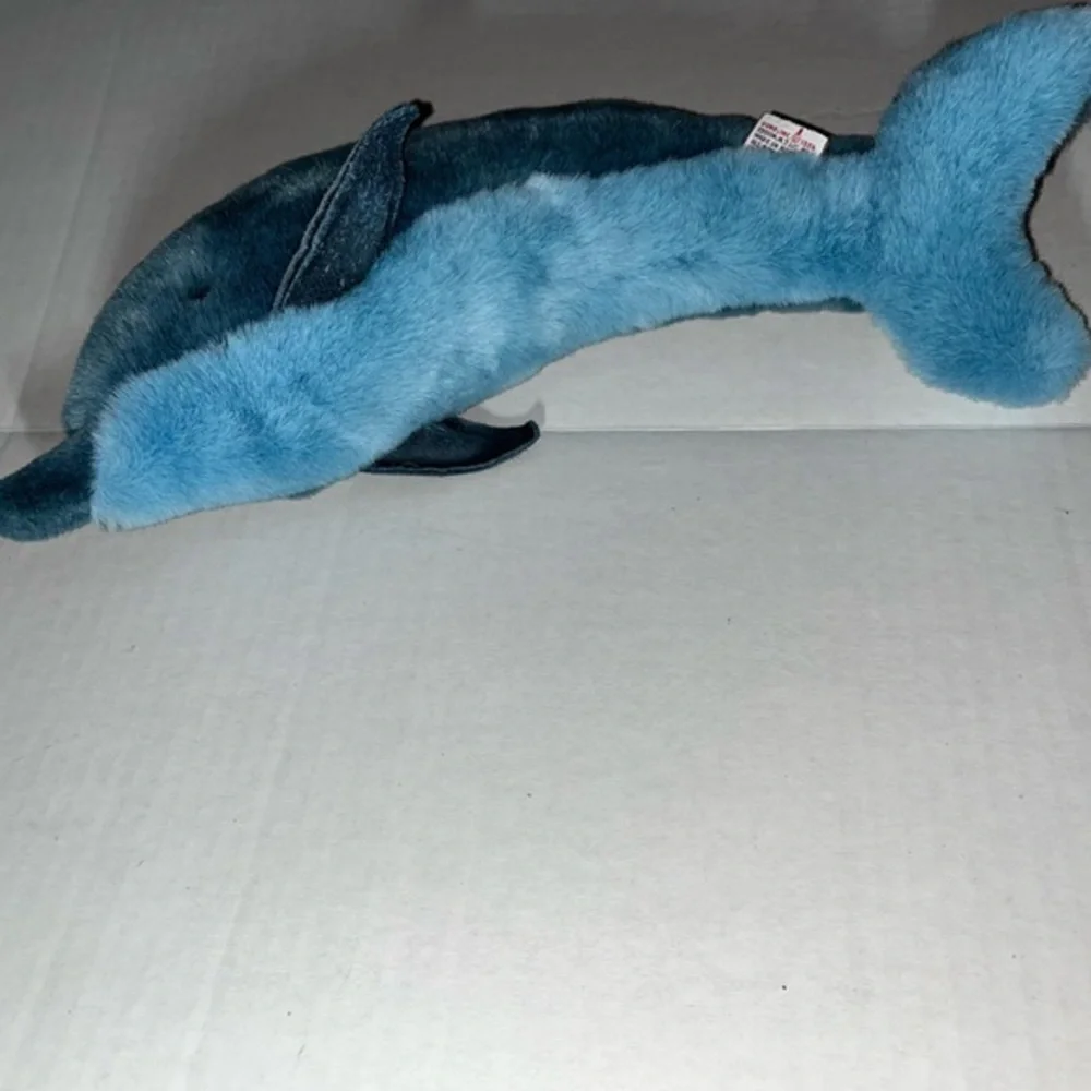 Gund 1986 Vintage‎ Blue Bottle Nosed Dolphin Stuffed Plush Stuffed Animal